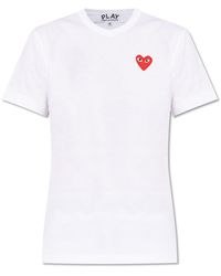 COMME DES GARÇONS PLAY - T-Shirt With Logo Patch - Lyst