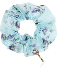 Ganni - Hair Scrunchie With Floral Motif - Lyst