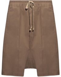 Rick Owens - 'rick's Pods' Leather Shorts, - Lyst