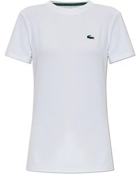Lacoste - T-Shirt With Logo Patch - Lyst