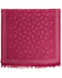 COACH - Scarf With Monogram - Lyst