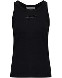 Maison Kitsuné - Ribbed Top With Printed Logo - Lyst