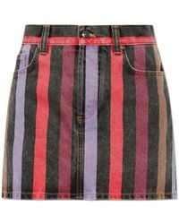 Versace - Short Denim Skirt - Lyst