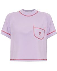 Versace - Cotton T-Shirt With Embroidered Logo - Lyst