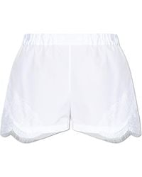Versace - Shorts With Lace Inserts - Lyst