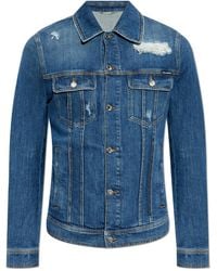 Dolce & Gabbana - Denim Jacket With Vintage Effect - Lyst