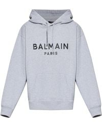 Balmain - Sweatshirt With Printed Logo - Lyst
