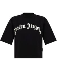 Palm Angels - Cotton T-Shirt With Printed Logo - Lyst