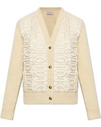 Moncler - Cardigan With Quilted Front - Lyst