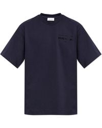 Ferragamo - T-Shirt With A Logo And Velvet Finish - Lyst