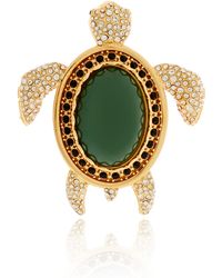 Dolce & Gabbana - Brooch With Shimmering Crystals - Lyst