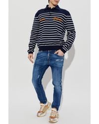 DSquared² - Polo Shirt With Striped Pattern - Lyst