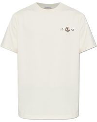 Moncler - T-Shirt With Logo Patch - Lyst