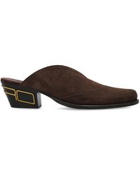 Etro - Suede Heeled Mules - Lyst