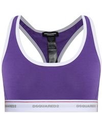 DSquared² - Lingerie Top With Logo - Lyst
