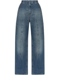 MM6 by Maison Margiela - Jeans With Stitching On The Legs - Lyst