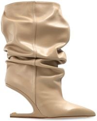 Balmain - Leather Heeled Ankle Boots - Lyst