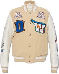 Off-White c/o Virgil Abloh - Mixed Colours Thunderbolt Varsity Bomber Jacket - Lyst