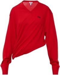 Loewe - V-Neck Sweater - Lyst