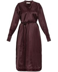 Tory Burch - Satin Dress With Decorative Cord - Lyst