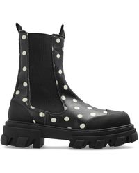 Ganni - Polka Dot Pattern Ankle Boots - Lyst