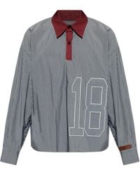 Protocol Index Men S Stripe Polo Hoodie in Red for Men | Lyst UK