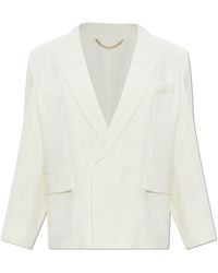 Victoria Beckham - Double-Breasted Blazer With Double Back Vent - Lyst