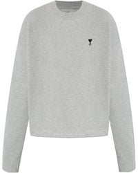 Ami Paris - Sweatshirt With Embroidered Logo - Lyst