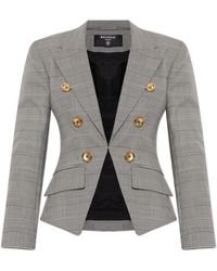 Balmain - Checked Pattern Blazer - Lyst