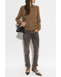 COMME DES GARÇONS PLAY - Wool Cardigan With Logo Patch - Lyst