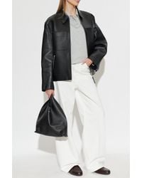 Samsøe & Samsøe - 'Sastevie' Leather Jacket - Lyst