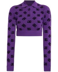 Dolce & Gabbana - Cropped Polo With Long Sleeves - Lyst