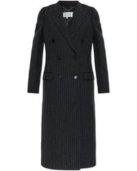 Maison Margiela - Double-Breasted Wool Coat - Lyst