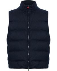 Kiton - Padded Waistcoat With Stand-Up Collar - Lyst