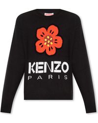 KENZO - Wool Sweater With Logo - Lyst