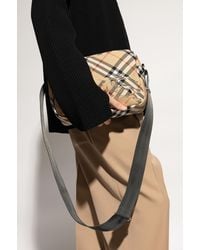 Burberry - Check Pattern Shoulder Bag - Lyst