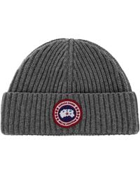 Canada Goose - Wool Beanie With Logo Patch - Lyst