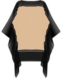 Balmain - Silk Poncho - Lyst