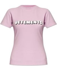 Vetements - Fitted T-shirt With Logo, - Lyst