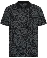 Versace - Polo With Barocco Pattern - Lyst