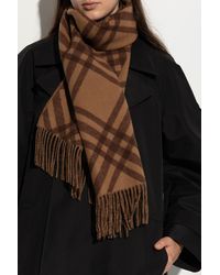 Burberry - Scarf With A Checkered Pattern - Lyst