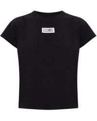 MM6 by Maison Margiela - T-Shirt With Logo Patch - Lyst