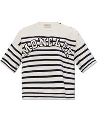 Moncler - Cotton Striped Sweater - Lyst