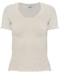 Chloé - Top With Decorative Finish - Lyst