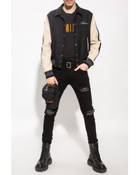 Amiri - Skinny Jeans With Patterned Inserts - Lyst
