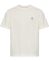 Palm Angels - Cotton T-Shirt With Appliquéd Logo - Lyst