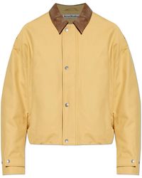 Acne Studios - Insulated Jacket With Leather Collar - Lyst