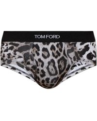 Tom Ford - Cotton Briefs With Animal Motif - Lyst
