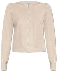 Moncler - Cardigan With A Shimmering Finish - Lyst