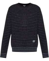 Loewe - Wool Sweater With Striped Pattern - Lyst